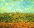 Champ de blé avec un alouette Vincent van Gogh